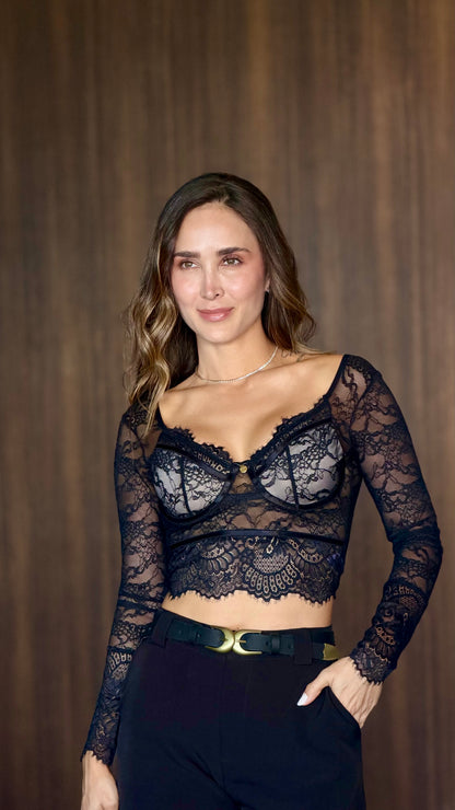 CROPTOP VALENCIA (NEGRO)