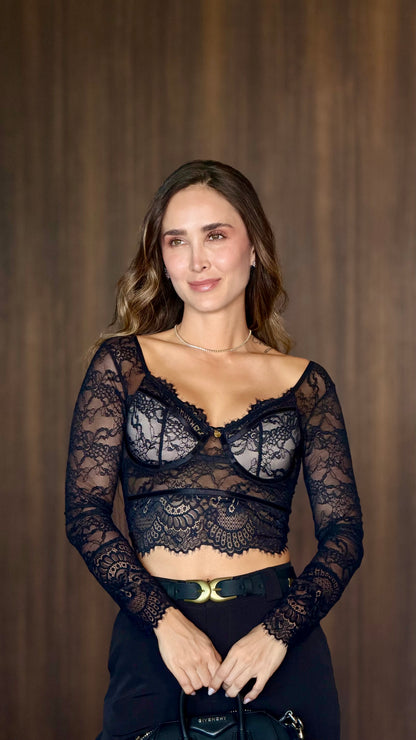 CROPTOP VALENCIA (NEGRO)